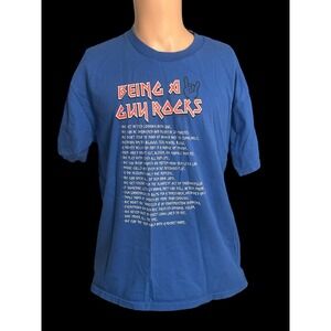 Being A Buy Rocks Graphic Alstyle Blue T-Shirt in Men's‎ Size Large